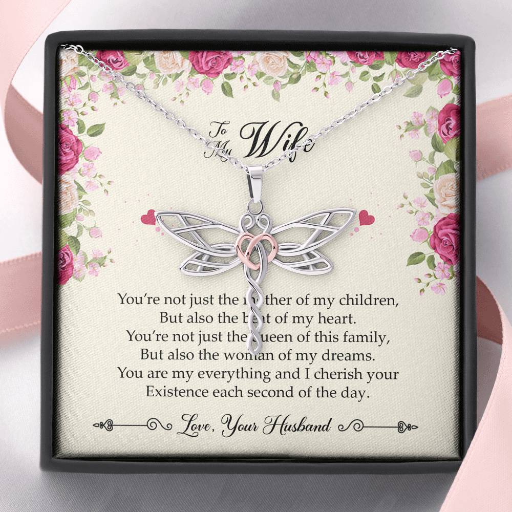 To My Wife, You Are My Everything, Dragonfly Necklace For Women, Anniversary Birthday Gifts From Husband