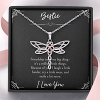 Load image into Gallery viewer, To My Friend Gifts, Because Of You, Dragonfly Necklace For Women, Birthday Present Idea From Bestie
