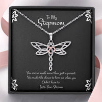 Load image into Gallery viewer, To My Stepmom Gifts, You Are More Than Just A Parent, Dragonfly Necklace For Women, Birthday Mothers Day Present From Stepson
