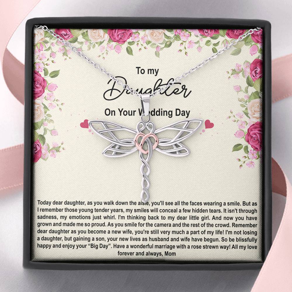 To My Bride Gifts, Enjoy Your Big Day, Dragonfly Necklace For Women, Wedding Day Thank You Ideas From Mom