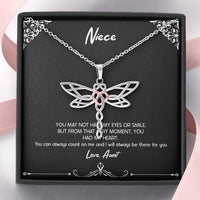 Load image into Gallery viewer, To My Niece  Gifts, You Can Always Count On Me, Dragonfly Necklace For Women, Birthday Present Idea From Aunt
