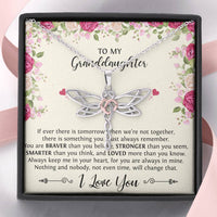 Load image into Gallery viewer, To My Granddaughter Gifts, If Tomorrow We’re Not Together, Dragonfly Necklace For Women, Birthday Present Idea From Grandma Grandpa

