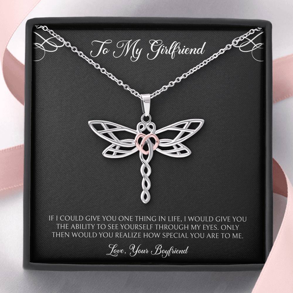 To My Girlfriend, You Are Special To Me, Dragonfly Necklace For Women, Anniversary Birthday Valentines Day Gifts From Boyfriend