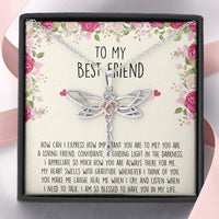 Load image into Gallery viewer, To My Best Friend Gifts, I Am So Blessed, Dragonfly Necklace For Women, Birthday Present Idea From Bestie
