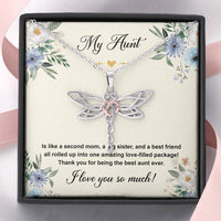 Load image into Gallery viewer, To My Aunt Gifts, Second Mom, Dragonfly Necklace For Women, Aunt Birthday Present From Niece Nephew
