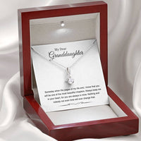 Load image into Gallery viewer, To My Granddaughter Gifts, Someday When The Pages Of My Life End, Alluring Beauty Necklace For Women, Birthday Present Idea From Grandma Grandpa
