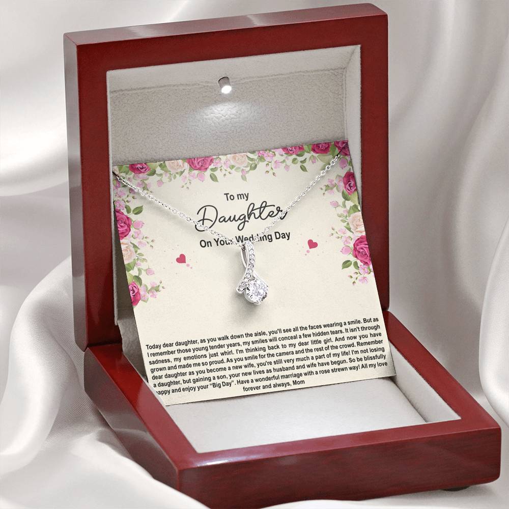 To My Bride Gifts, Enjoy Your Big Day, Alluring Beauty Necklace For Women, Wedding Day Thank You Ideas From Mom
