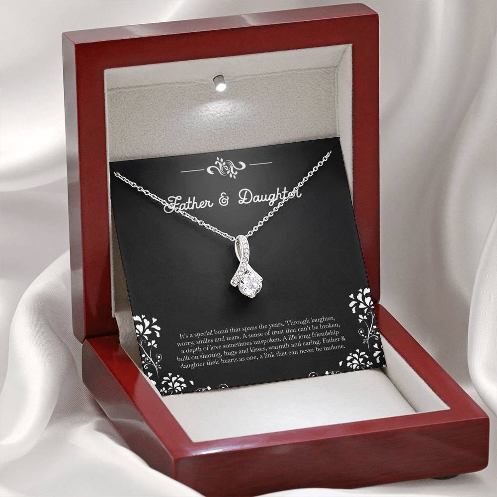 To My Daughter Gifts, Father and Daughter Bond, Alluring Beauty Necklace For Women, Birthday Present Idea From Dad