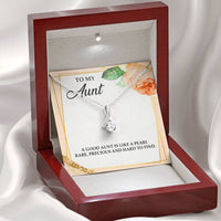 Load image into Gallery viewer, To My Aunt Gifts, A Good Aunt is Like a Pearl, Alluring Beauty Necklace For Women, Aunt Birthday Present From Niece Nephew
