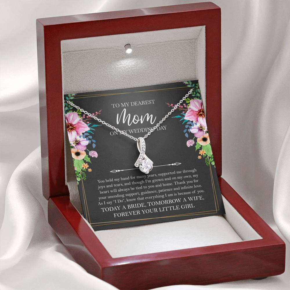 Mom of the Bride Gifts, You Held My Hand for Many Years, Alluring Beauty Necklace For Women, Wedding Day Thank You Ideas From Bride