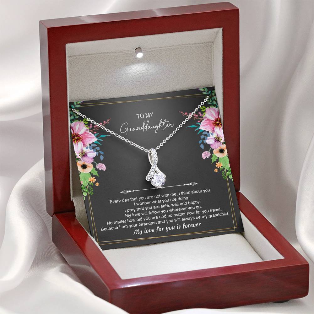 To My Granddaughter Gifts, Every Day That You Are Not With Me, Alluring Beauty Necklace For Women, Birthday Present Idea From Grandma Granpa
