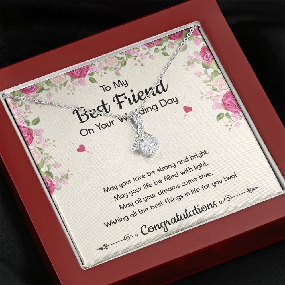 Bride Gifts, May Your Love Be Strong And Bright, Alluring Beauty Necklace For Women, Wedding Day Thank You Ideas From Best Friend