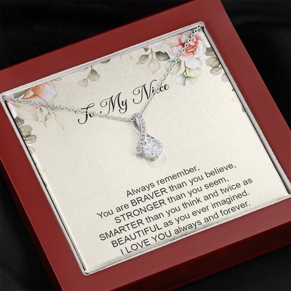 To My Niece  Gifts, Always Remember, Alluring Beauty Necklace For Women, Birthday Present Ideas From Aunt Uncle