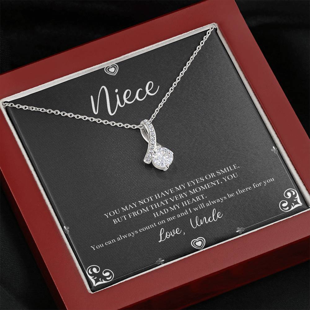 To My Niece  Gifts, You Can Always Count On Me, Alluring Beauty Necklace For Women, Birthday Present Idea From Uncle