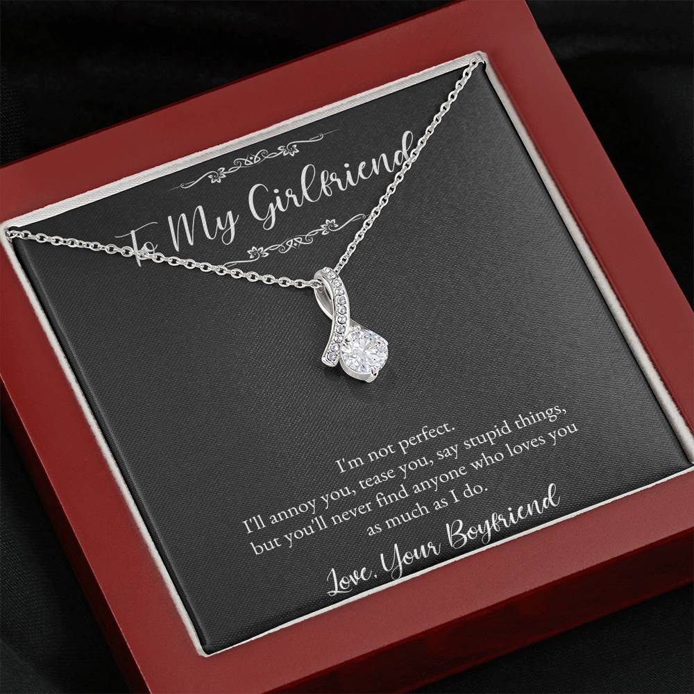 To My Girlfriend, I Am Not Perfect, Alluring Beauty Necklace For Women, Anniversary Birthday Valentines Day Gifts From Boyfriend