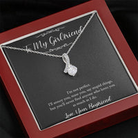 Load image into Gallery viewer, To My Girlfriend, I Am Not Perfect, Alluring Beauty Necklace For Women, Anniversary Birthday Valentines Day Gifts From Boyfriend
