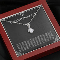 Load image into Gallery viewer, To My Daughter-in-law Gifts, I&#39;m Lucky To Have You, Alluring Beauty Necklace For Women, Birthday Present Idea From Mother-in-law
