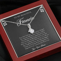 Load image into Gallery viewer, To My Fiancée, I&#39;ll Love You Forever, Alluring Beauty Necklace For Women, Anniversary Birthday Valentines Day Gifts From Fiancé
