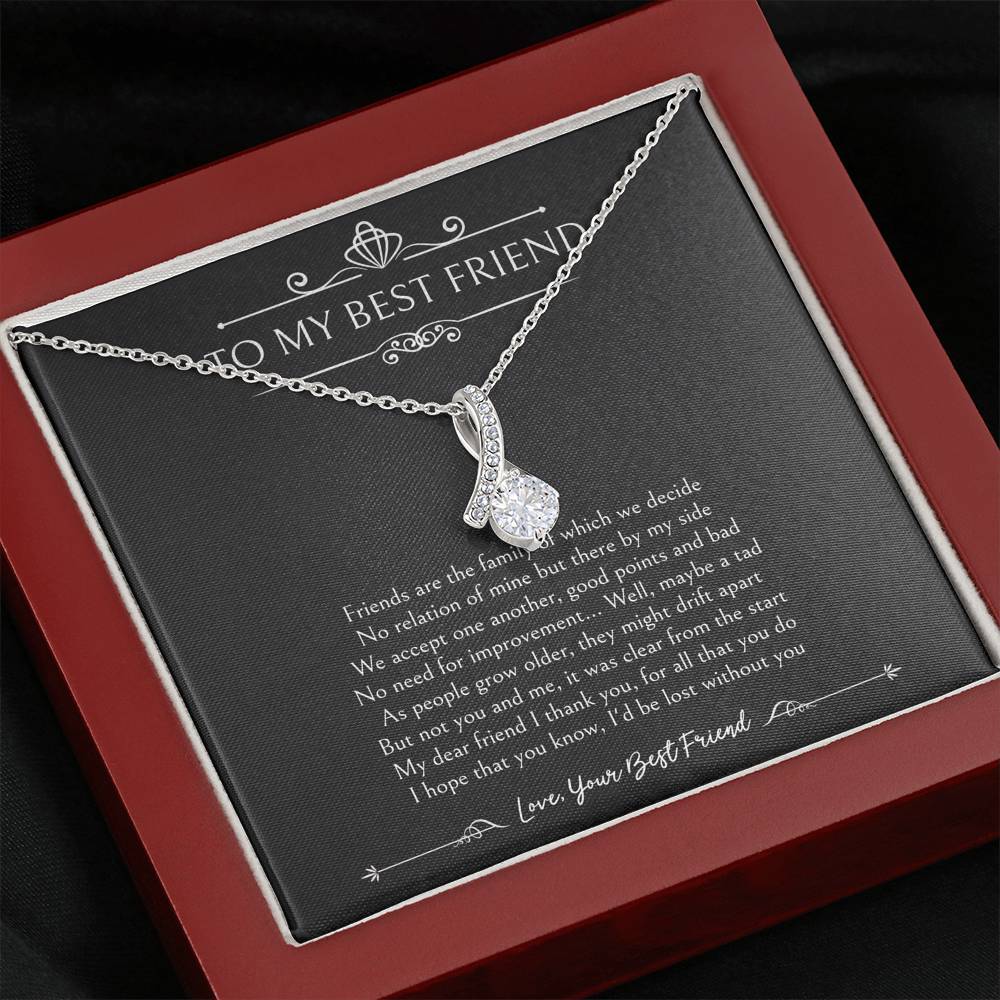 To My Friend Gifts, I'd Be Lost Without You, Alluring Beauty Necklace For Women, Birthday Present Idea From Bestie