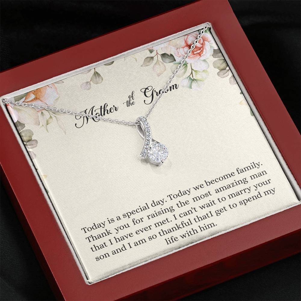 Mom of the Groom Gifts, I Can't Wait To Marry Your Son, Alluring Beauty Necklace For Women, Wedding Day Thank You Ideas From Bride