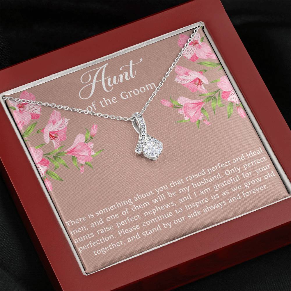 Aunt of the Groom Gifts, Grateful for Your Protection, Alluring Beauty Necklace For Women, Wedding Day Thank You Ideas From Bride