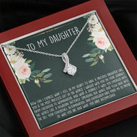Load image into Gallery viewer, To My Daughter Gifts, How Can I Express What I Feel In My Heart, Alluring Beauty Necklace For Women, Birthday Present Ideas From Mom Dad

