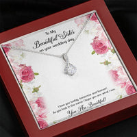Load image into Gallery viewer, Bride Gifts, You Are Beautiful, Alluring Beauty Necklace For Women, Wedding Day Thank You Ideas From Sister

