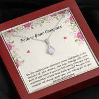 Load image into Gallery viewer, Graduation Gifts, Follow Your Compass, Alluring Beauty Necklace For Women, College Preschool High School Graduation Present
