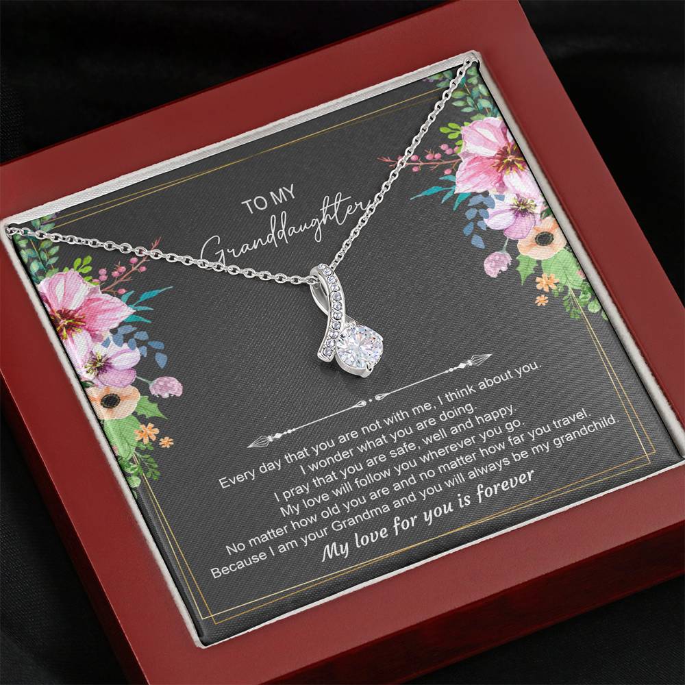 To My Granddaughter Gifts, Every Day That You Are Not With Me, Alluring Beauty Necklace For Women, Birthday Present Idea From Grandma Granpa