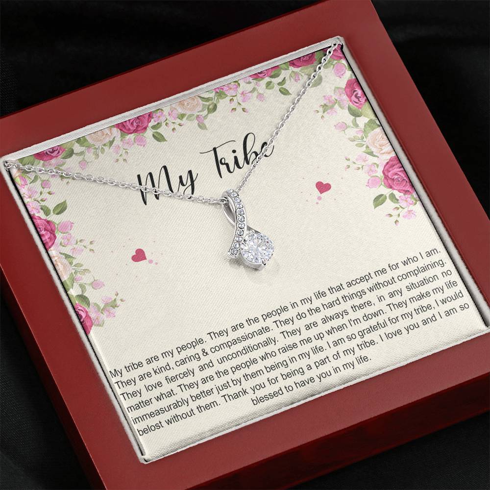 To My Best Friend Gifts, My Tribe , Alluring Beauty Necklace For Women, Birthday Present Idea From Bestie