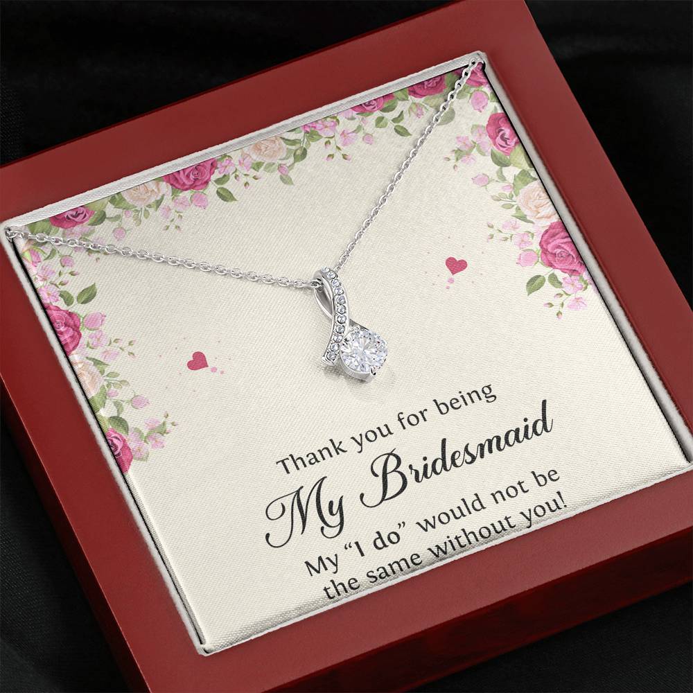To My Bridesmaid Gifts, Thank You , Alluring Beauty Necklace For Women, Wedding Day Thank You Ideas From Bride
