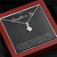 Load image into Gallery viewer, To My Daughter-in-law Gifts, Marriage Made You Family, Alluring Beauty Necklace For Women, Birthday Present Idea From Mother-in-law
