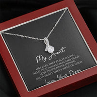 Load image into Gallery viewer, To My Aunt Gifts, Love That&#39;s Never Ending, Alluring Beauty Necklace For Women, Birthday Present Idea From Niece
