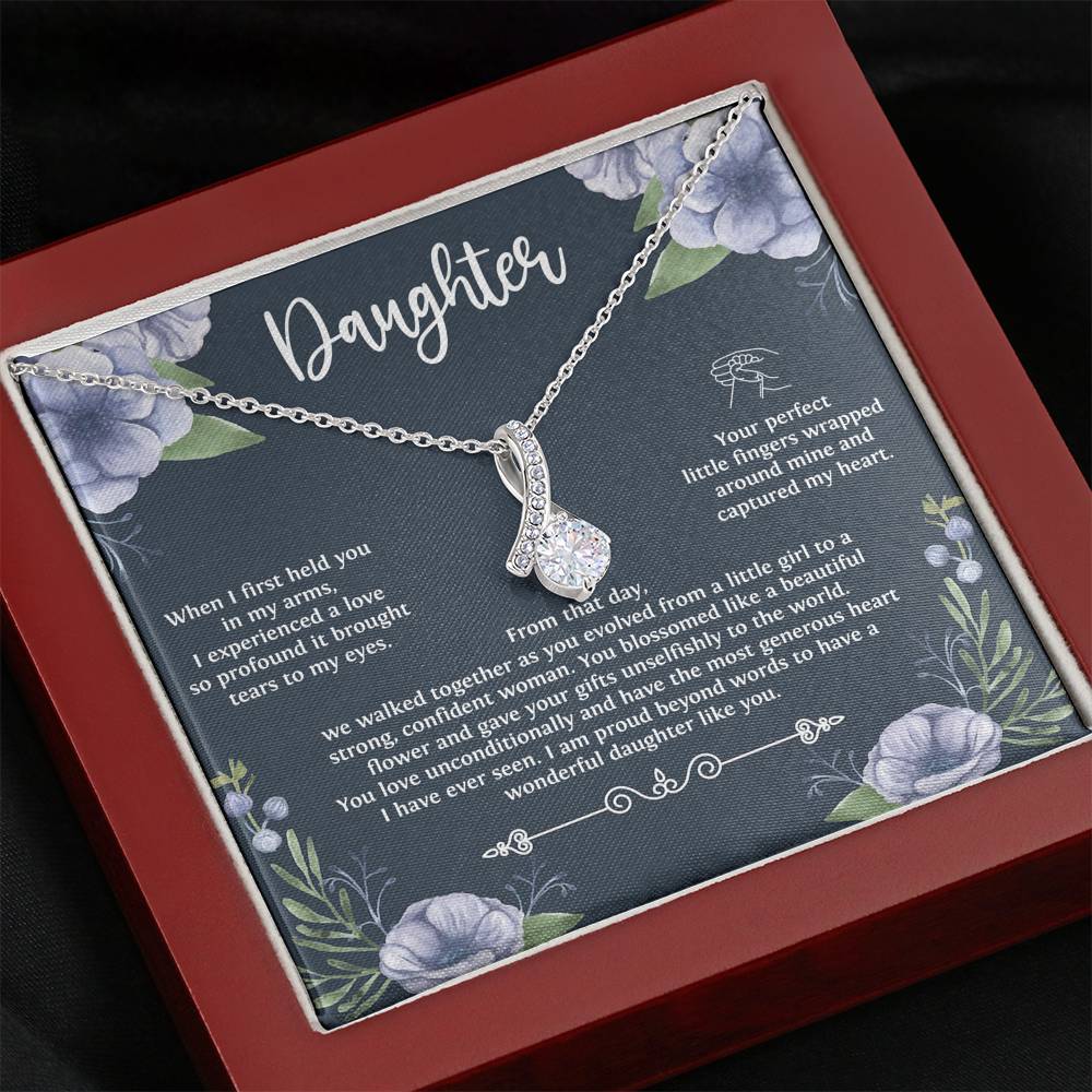 To My Daughter Gifts, When I First Held You In My Arms, Alluring Beauty Necklace For Women, Birthday Present Ideas From Mom Dad