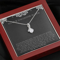 Load image into Gallery viewer, To My Daughter in Law Gifts, Thank You For The Love, Alluring Beauty Necklace For Women, Birthday Present Idea From Mother-in-law
