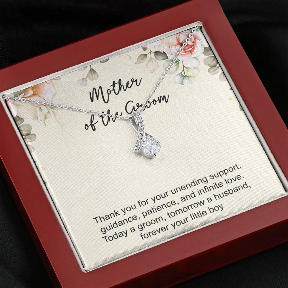 Mom Of The Groom Gifts, Thank You For Your Unending Support, Alluring Beauty Necklace For Women, Wedding Day Thank You Ideas From Groom