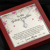 Load image into Gallery viewer, To My Badass Daughter Gifts, When It&#39;s Too Hard To Look Back, Alluring Beauty Necklace For Women, Birthday Present Idea From Mom
