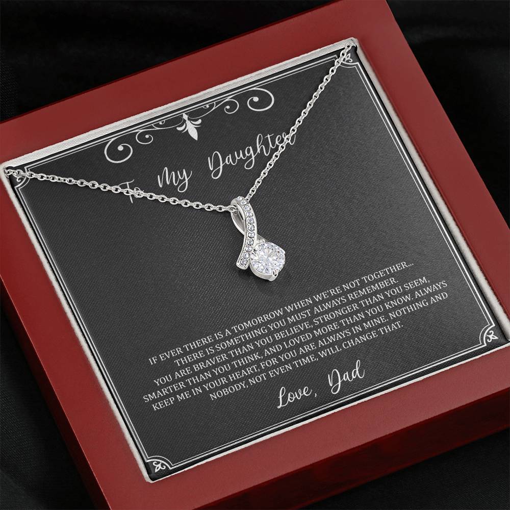 To My Daughter  Gifts, You Are Braver Than You Believe, Alluring Beauty Necklace For Women, Birthday Present Idea From Dad
