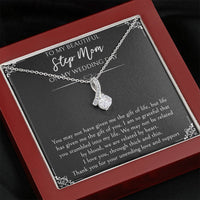 Load image into Gallery viewer, To My Bonus Mom Gifts, I Am So Grateful, Alluring Beauty Necklace For Women, Wedding Day Thank You Ideas From Bride
