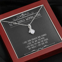 Load image into Gallery viewer, To My Badass Wife, I Just Love You, Alluring Beauty Necklace For Women, Anniversary Birthday Valentines Day Gifts From Husband
