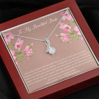 Load image into Gallery viewer, To My Bride Gifts, You Are My Soulmate My Other Half, Alluring Beauty Necklace For Women, Wedding Day Thank You Ideas From Groom
