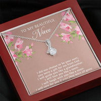 Load image into Gallery viewer, To My Niece  Gifts, You Were A Gift For Me From God, Alluring Beauty Necklace For Women, Birthday Present Idea From Aunt
