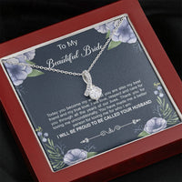 Load image into Gallery viewer, To My Bride Gifts, Today You Become My Wife, Alluring Beauty Necklace For Women, Wedding Day Thank You Ideas From Groom
