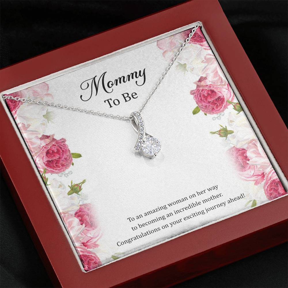 Gift for Expecting Mom, To An Amazing Woman, Mom to Be Alluring Beauty Necklace For Women, Pregnancy Gift For New Mother
