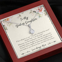 Load image into Gallery viewer, To My Badass Daughter Gifts, When It&#39;s Too Hard To Look Back, Alluring Beauty Necklace For Women, Birthday Present Idea From Mom
