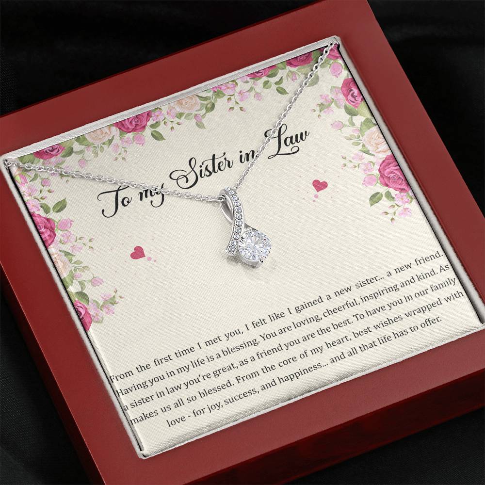 To My Sister-in-law Gifts, A New Friend, Alluring Beauty Necklace For Women, Birthday Present Idea From Sister