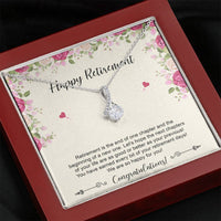 Load image into Gallery viewer, Retirement Gifts, Happy For You, Happy Retirement Alluring Beauty Necklace For Women, Retirement Party Favor From Friends Coworkers

