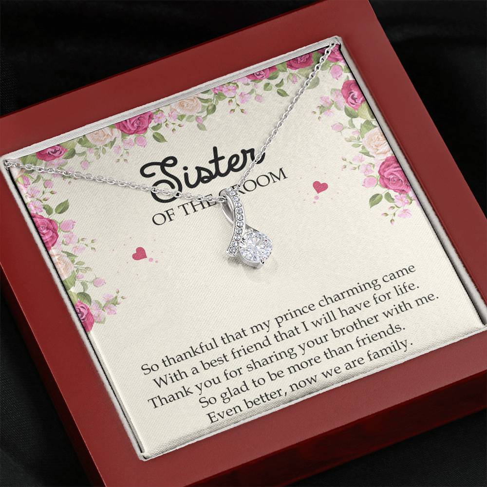 Sister Of The Groom Gifts, So Glad To Be More Than Friends, Alluring Beauty Necklace For Women, Wedding Day Thank You Ideas From Bride