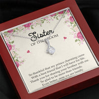 Load image into Gallery viewer, Sister Of The Groom Gifts, So Glad To Be More Than Friends, Alluring Beauty Necklace For Women, Wedding Day Thank You Ideas From Bride
