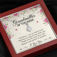 Load image into Gallery viewer, Grandmother of the Bride Gifts, I Am So Lucky, Alluring Beauty Necklace For Women, Wedding Day Thank You Ideas From Bride
